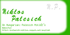 miklos palesich business card